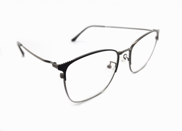 Gafas para hombre estilo cuadrado, color gris - Imagen 2