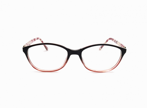 Gafas para mujer estilo cuadrado, color negro con rosado