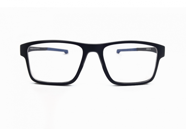 Gafas para hombre estilo cuadrado, color azul oscuro mate