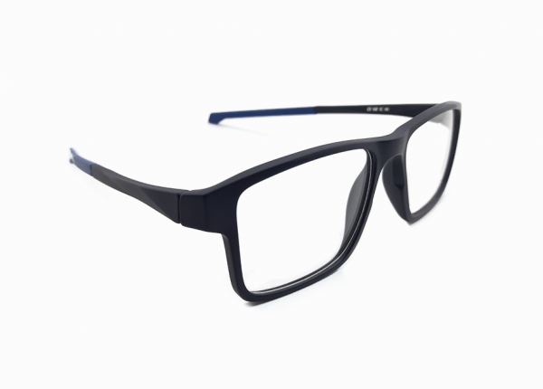 Gafas para hombre estilo cuadrado, color azul oscuro mate - Imagen 2