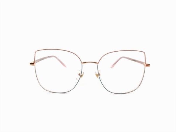 Gafas para mujer estilo gota redondeada, color oro rosa