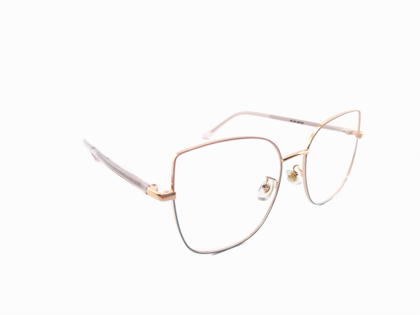 Gafas para mujer estilo gota redondeada, color oro rosa - Imagen 2