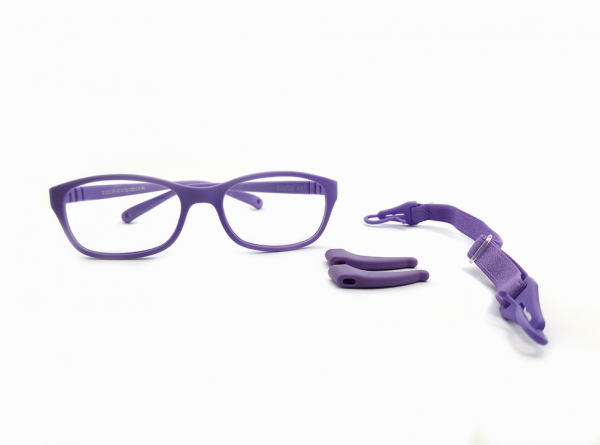 Gafas para niños estilo rectangular, color lila - Imagen 4