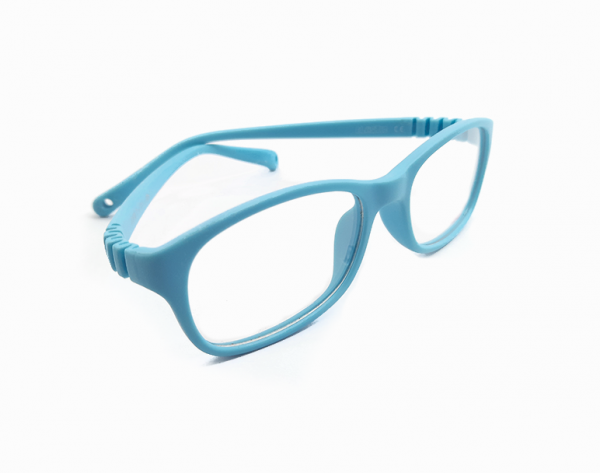 Gafas para niños estilo rectangular, color azul claro - Imagen 2